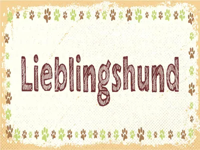Zdjęcie produktu dla Holzschild 20x30 cm Lieblingshund Hund