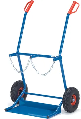 Immagine prodotto di Carrello per bombole in acciaio Fetra, altezza 1100 mm, con ruote in gomma piena