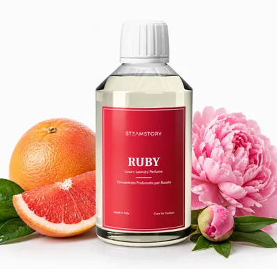 Produktbild von Steamstory Wäscheparfüm Ruby - Blumiger Duft mit Zitrusfrüchten, Rose und Amber - 250 ml