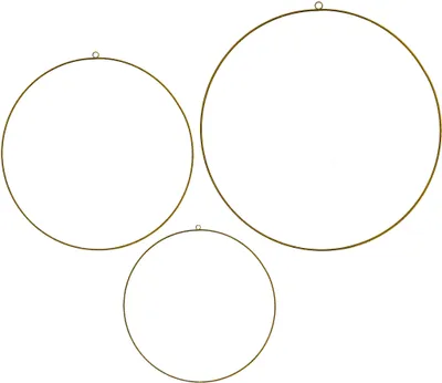 Produktbild von Hängende RINGE aus Eisen 3er Set - 1x 30cm, 1x 40 cm , 1x 50 cm - gold
