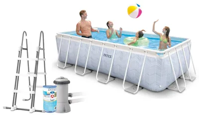 Zdjęcie produktu dla Intex 26780NP, 6836 l, Basen ramowy, Dziecko i dorosły, Drabina, Niebieski, Biały, 68,5 kg