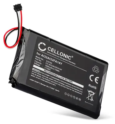 Immagine prodotto di CELLONIC 1x Batteria per Navigatore GPS Compatibile con Garmin Nuvi 2599LMTHD, Nuvi 2589LMT, nüvi 2595LMT, AI32AI32FA14Y – (1000mAh, 3.7V)