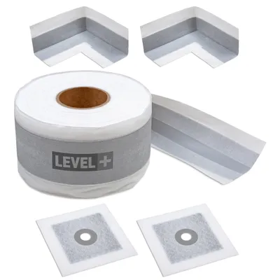 Zdjęcie produktu dla Zestaw do Hydroizolacji Prysznic Taśma Uszczelniająca G05 10mb Narożnik 2szt Mankiet 2szt. Level+ SET_EZ7