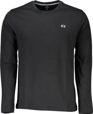 Produktbild von LA MARTINA Herren LANGARM-T-Shirt Schwarz XMR012JS385_NE09999 : Größe - 2XL Größe: 2XL