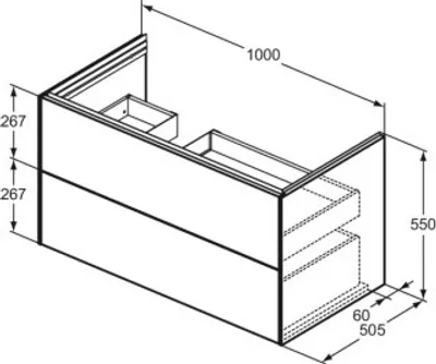 Produktbild von Ideal Standard T5580Y3 Möbelwaschtischunterschrank Conca