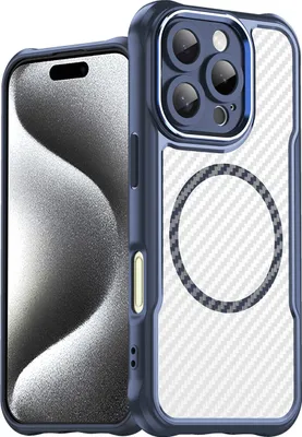 Produktbild von Leading Series Magsafe Silikonhülle für Iphone 16 Pro Max - Blau
