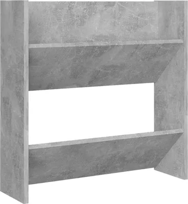 Produktbild von vidaXL Wand-Schuhschrank Betongrau 60x18x60 cm Holzwerkstoff