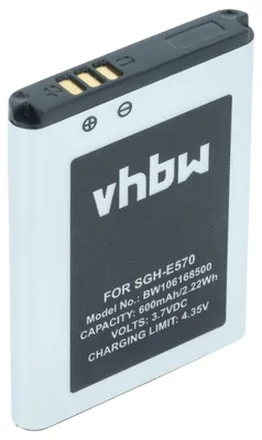 Produktbild von vhbw Akku Ersatz für Samsung AB503442BUCSTD, AB503442BE für Handy Smartphone Telefon (600 mAh, 3,7 V, Li-Ion)