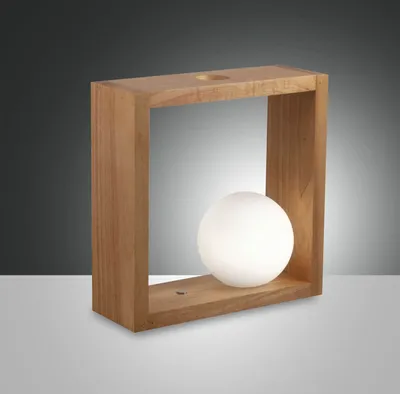 Produktbild von Fabas Luce LED Tischleuchte Kark 300x80mm 5W Warmweiß Eichenholz dimmbar