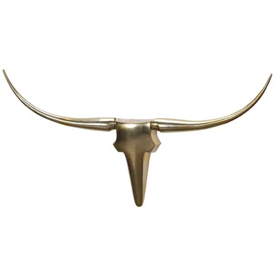 Produktbild von Wanddekoration Geweih Bull L 125 cm Aluminium golden