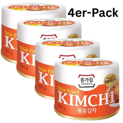 Produktbild von 4er-Pack JONGGA Napa Cabbage Stir Fried Kimchi gebraten 160g