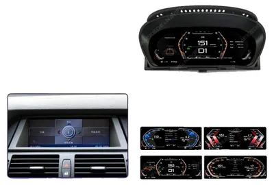 Imagen del producto de Panel de instrumentos digital, pantalla de 12,3 pulgadas, compatible con el BMW X5 E70, modelos de 2007 a 2013