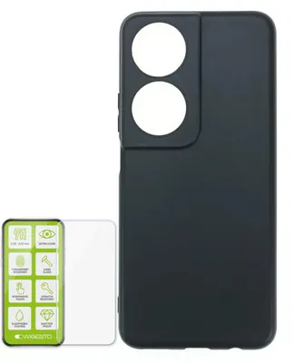Immagine prodotto di Per Honor X7b Custodia in silicone H9 Custodia in vetro per cellulare Nero Custodie Cover Case Cappuccio