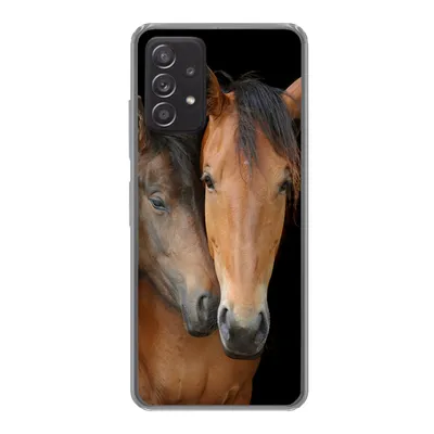 Produktbild von MuchoWow® Handyhülle Schutzhülle Hülle für Samsung galaxy a73 Pferde - Liebe - Braun Silikon Softcase Handy Hülle - Handyhülle