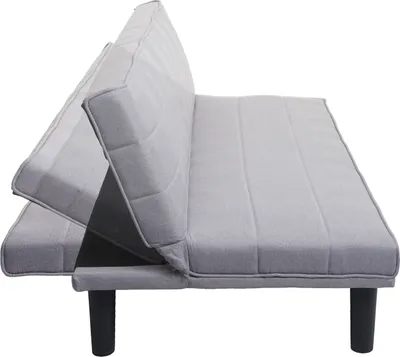 Obrázek produktu pro Rozkládací pohovka HWC-J17, rozkládací pohovka pro hosty rozkládací pohovka, funkce spánku látka/textil 165cm  šedá