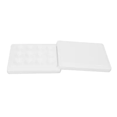 Obrázek produktu pro Sada 12 porcelánových krabiček na barvy, odolná proti prachu, bílá paleta akvarelových barev pro nail art