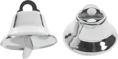 Produktbild von Metallglöckchen glänzend silberfarben 30 mm 6 Stück