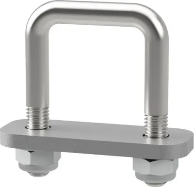 Obrázok produktu pre U-skrutka M10 s upínacou doskou a maticami spustenie pomoci trailer pozinkované SUPROD, M10, LW=41, LH=65 mm