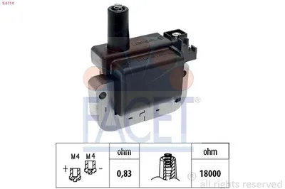 Produktbild von FACET 9.6114 Zündspule für HONDA CIVIC VI Hatchback (EJ, EK) CRX III (EH, EG) CR-V I (RD) Accord VI Limousine (CK, CG, CH, CF8) CIVIC VI Fastback