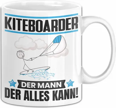 Produktbild von Kiteboarder Tasse Geschenk für Kiteboarder Der Mann Der Alles Kann Geschenkidee zum Geburtstag (Weiß)