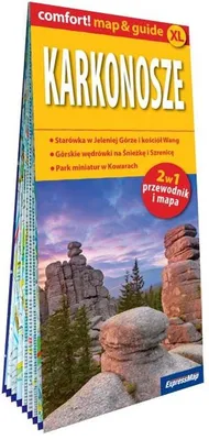 Imagen del producto de Mapa laminada y guía de los Montes Karkonosze, 2 en 1: guía y mapa