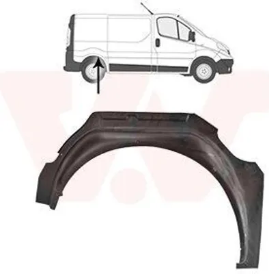 Produktbild von VAN WEZEL Radhaus Inenkotflügel 4394348 Hinten Rechts innen für OPEL Vivaro A Kastenwagen (X83)