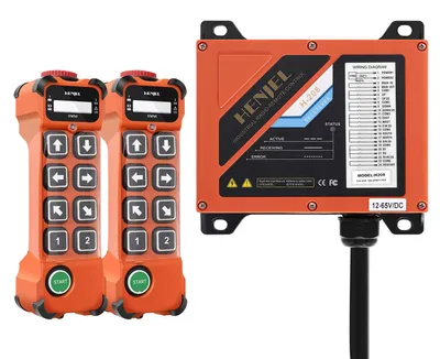 Drahtlose Kran-Fernbedienung H208, 2 Sender, 8 Tasten, 12-65V DC