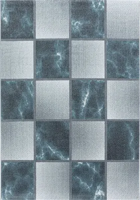 Produktbild von Kurzflor Teppich Oro rechteckig, Farbe: Blau, Größe:140x200 cm