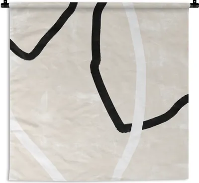 Produktbild von MuchoWow® Wandteppich Wandbehang Rosa - Minimalismus - Design 150x150 cm Tapisserie Dekoration Wandtuch - Wohnaccessoires - Modernes