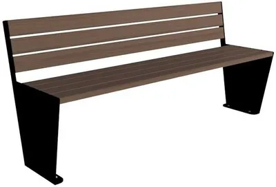 Produktbild von Stadtbank Bank Gartenbank Parkbank Sitzbank Stahl Holz Palisander