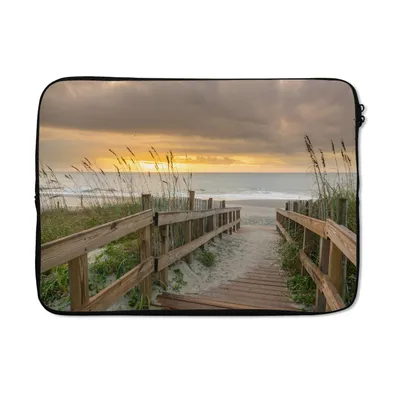 Produktbild von MuchoWow® Laptop Hülle 14 ZollStrand - Meer - Düne - Weg Laptoptasche - Laptoptasche - Stoßsicher - Schutzhaube