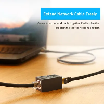Obrázek produktu pro VENTION Síťová propojka RJ45, prodlužovací kabel, LAN kabely Cat6, ethernetový gigabitový modul, konektor samice–samice