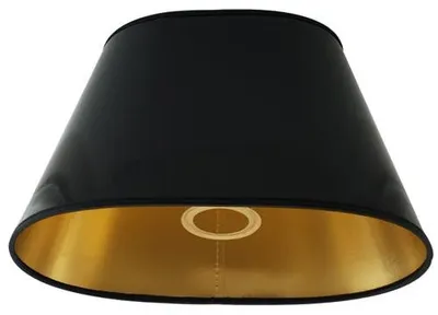 Produktbild von Various Lampenschirm Lack schwarz innen gold oval E27
