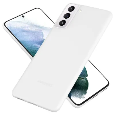 Immagine prodotto di NALIA Custodia rigida extra sottile per Samsung Galaxy S21, Custodia ultra sottile per telefono cellulare, copertura bianca trasparente