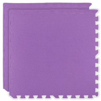 Immagine prodotto di Tappetino in schiuma Humbi 120x60 – Grande puzzle in schiuma impermeabile e sicuro, 2 pezzi, viola