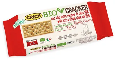 Productafbeelding van Biologische olijfolie crackers, 250 g, merk CRICH