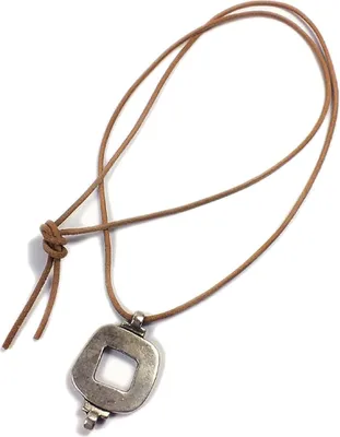 Produktbild von Minott Kette braunes Lederband zum verknoten mit Anhänger 21457