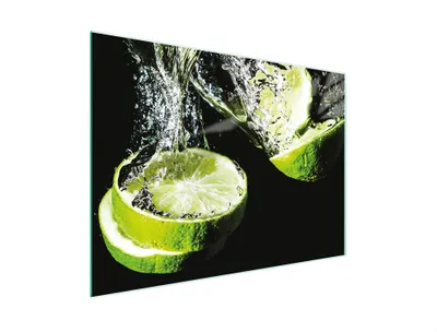 Produktbild von Schneidebrett Herdabdeckplatte Multiglasschneidplatte 30x22 cm Limette Schwarz