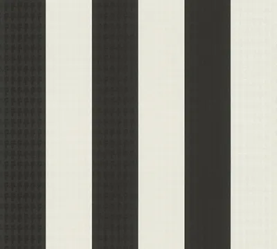Produktbild von Karl Lagerfeld Wallpaper Designertapete Stripes Luxustapete Vliestapete schwarz weiß 10,05 m x 0,53 m