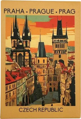 Immagine prodotto di GiftyCity GIFTY CITY Magnete in latta - 8x5,5 cm - Retro, Torre del Ponte