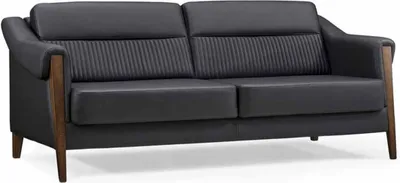 Produktbild von Relax Sofa Design Couch Polster Möbel Dreisitzer xxl big sofas Schwarz 192cm