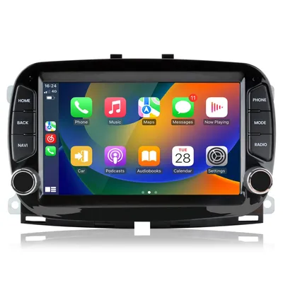 Image de Autoradio 7 pouces DAB+ CarPlay Android 15 compatible avec la Fiat 500 2016-2019, 2+64 Go, GPS, FM, Bluetooth, SWC