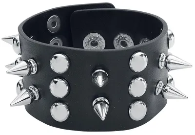 Produktbild von Gothicana by EMP Uni schwarzes Nietenarmband Standard