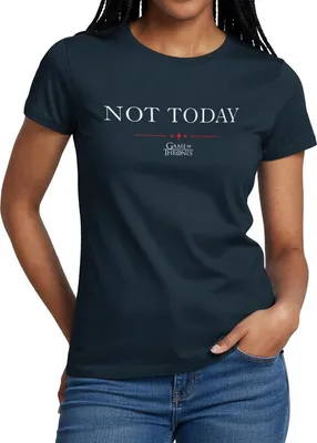 Produktbild von Spreadshirt Game Of Thrones Not Today Spruch Frauen T-Shirt, L, Navy