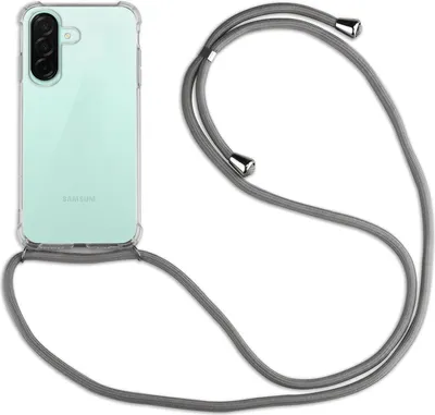 Produktbild von Handykette für Samsung Galaxy A26 Handyhülle mit Band Case TPU Hülle mit Kordel in Grau