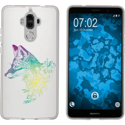 Produktbild von PhoneNatic Case kompatibel mit Huawei Mate 9 Silikon-Hülle Floral Fuchs M1-4