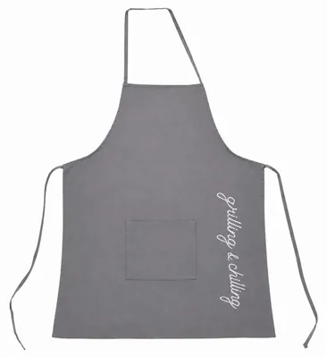 Productafbeelding van Benza – Katoenen Schort – 60 × 84 cm – 100% Katoen 180 gsm – Grilling & Chilling – Grijs, AI-gegenereerde afbeelding