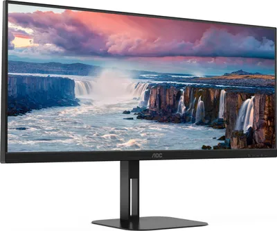 Produktbild von AOC V5 U34V5C/BK, 86,4 cm (34"), 3440 x 1440 Pixel, UltraWide Quad HD, LCD, 4 ms, Schwarz