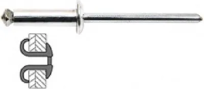 Image de 50 rivets éclatés alu / acier à tête plate Ø 4 x 12 mm
