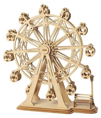 Immagine prodotto di Puzzle in legno 3D - Modello della ruota panoramica da assemblare